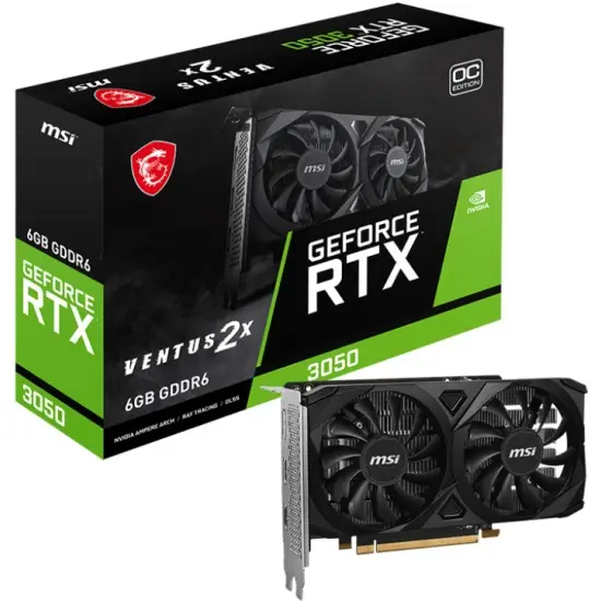 Видеокарта RTX3050 6Gb MSI VENTUS 2X