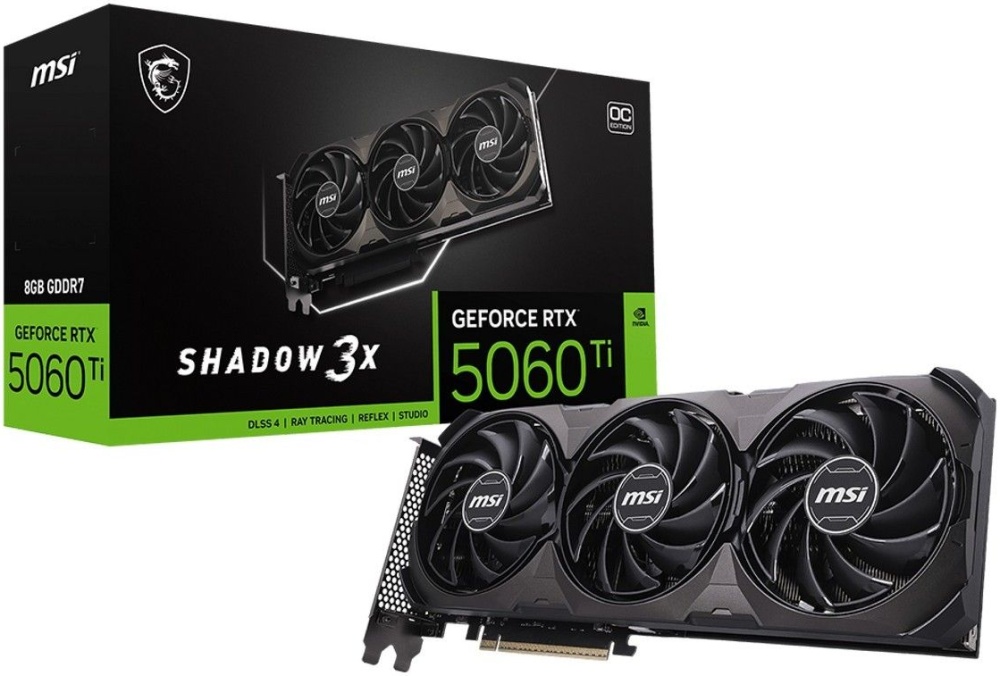 Видеокарта RTX5060Ti 8Gb MSI SHADOW 3X OC CLASSIC