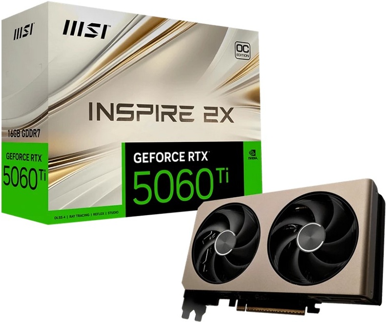Видеокарта RTX5060Ti 8Gb MSI INSPIRE 2X OC