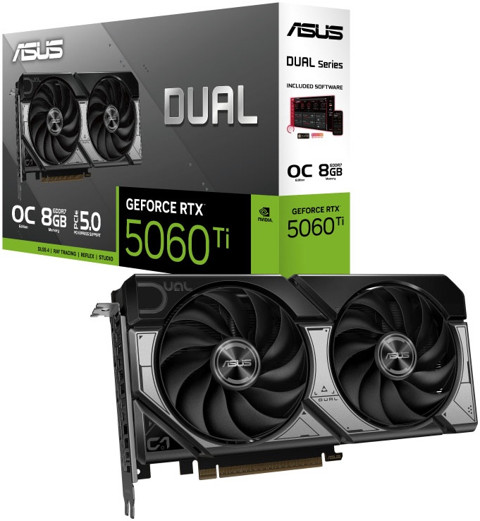 Видеокарта RTX5060Ti 8Gb ASUS DUAL