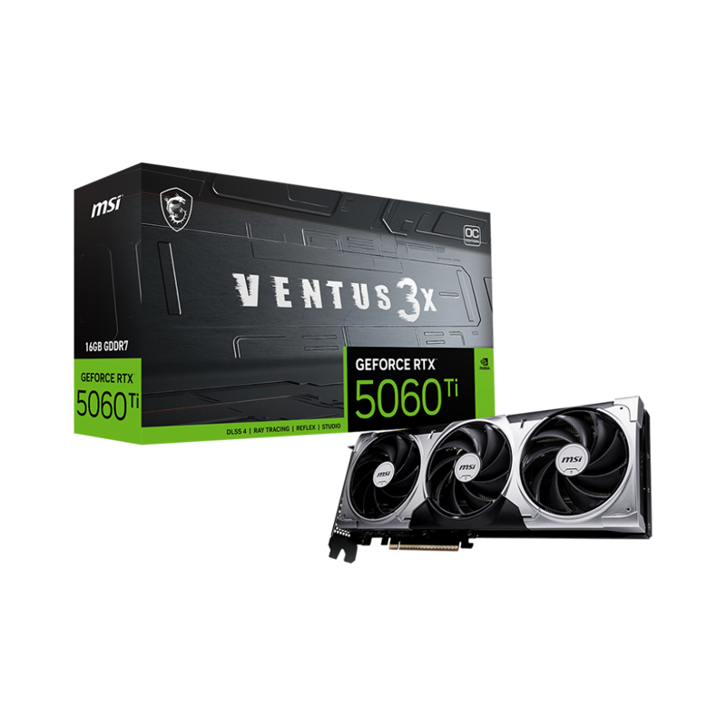 Видеокарта RTX5060Ti 16Gb MSI VENTUS 3X OC