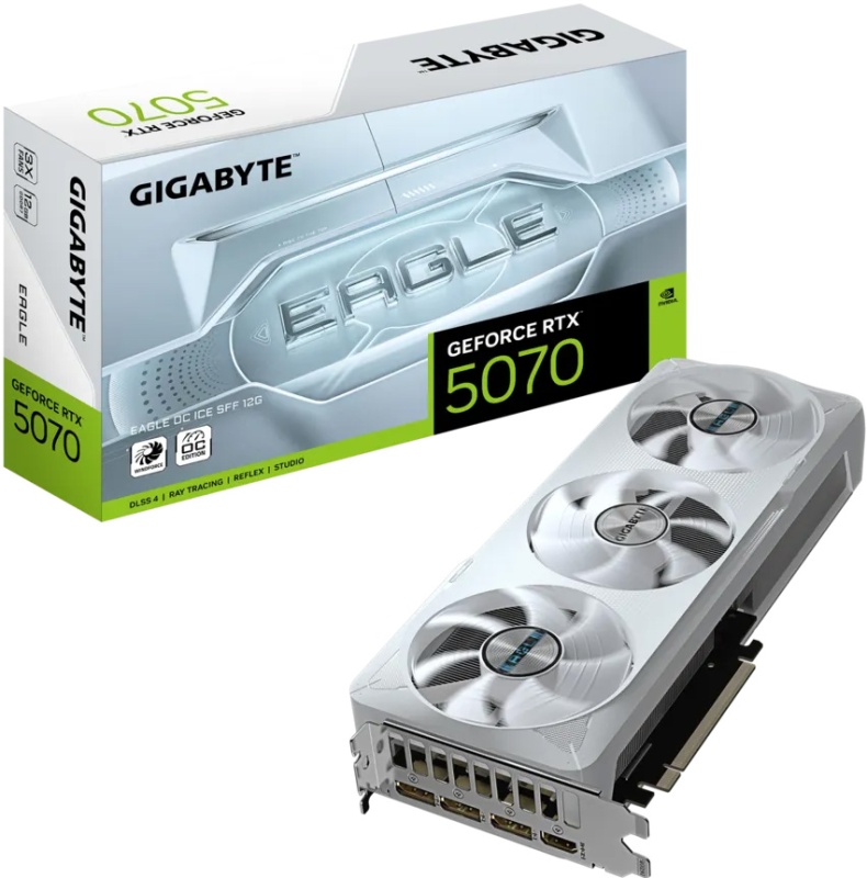 Видеокарта RTX5070 12Gb Gigabyte EAGLE OC ICE