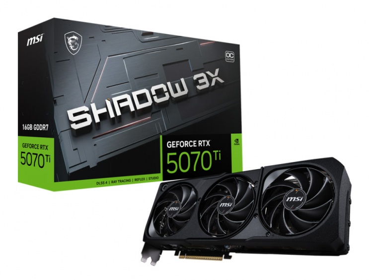 Видеокарта RTX5070Ti 16Gb MSI SHADOW 3X OC