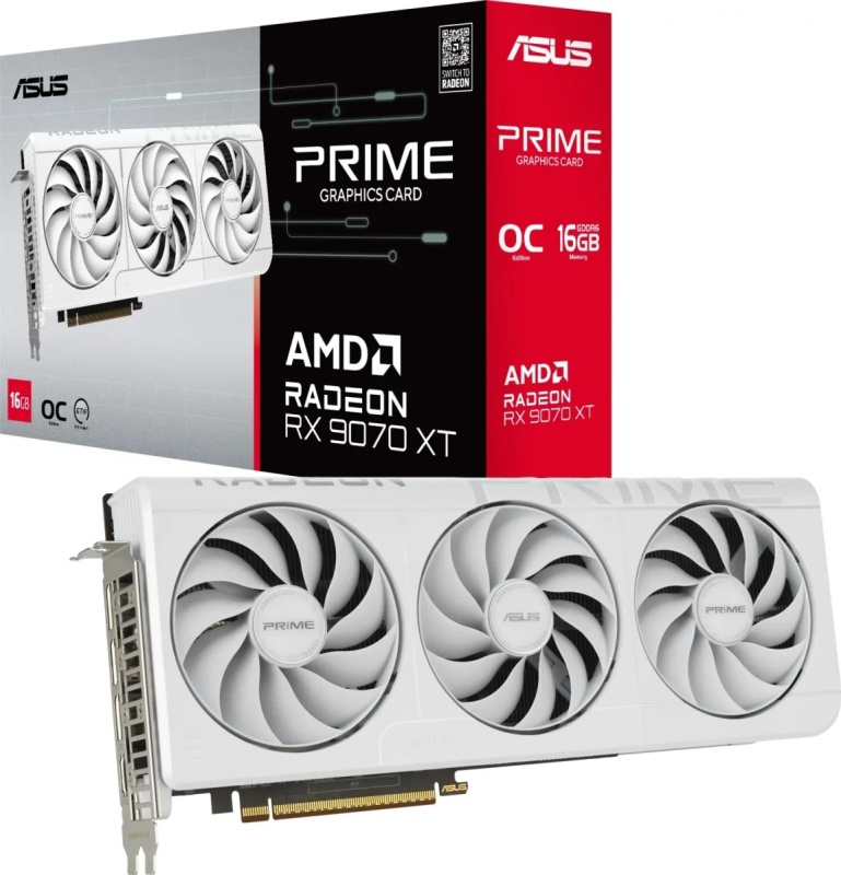 Видеокарта RX9070XT 16Gb Asus PRIME WHITE